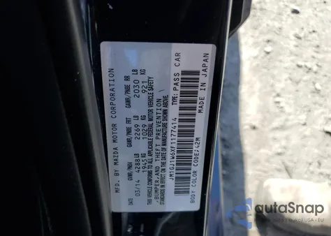 2015 Mazda 6 Grand Touring из США, поврежденный, VIN JM1GJ1W6XF1177414